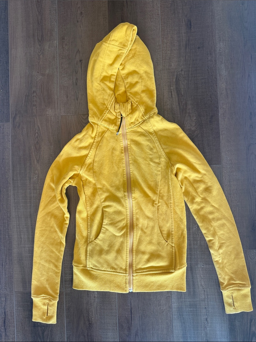 lululemon athletica Yellow Full-Zip Hooded Sweatshirt
